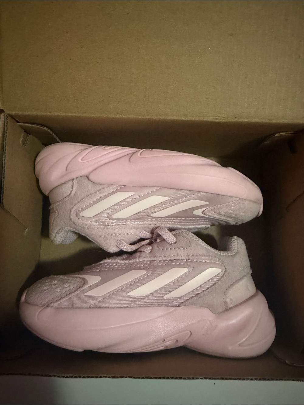 adidas Kids Light Pink Slip-On Style Sneakers